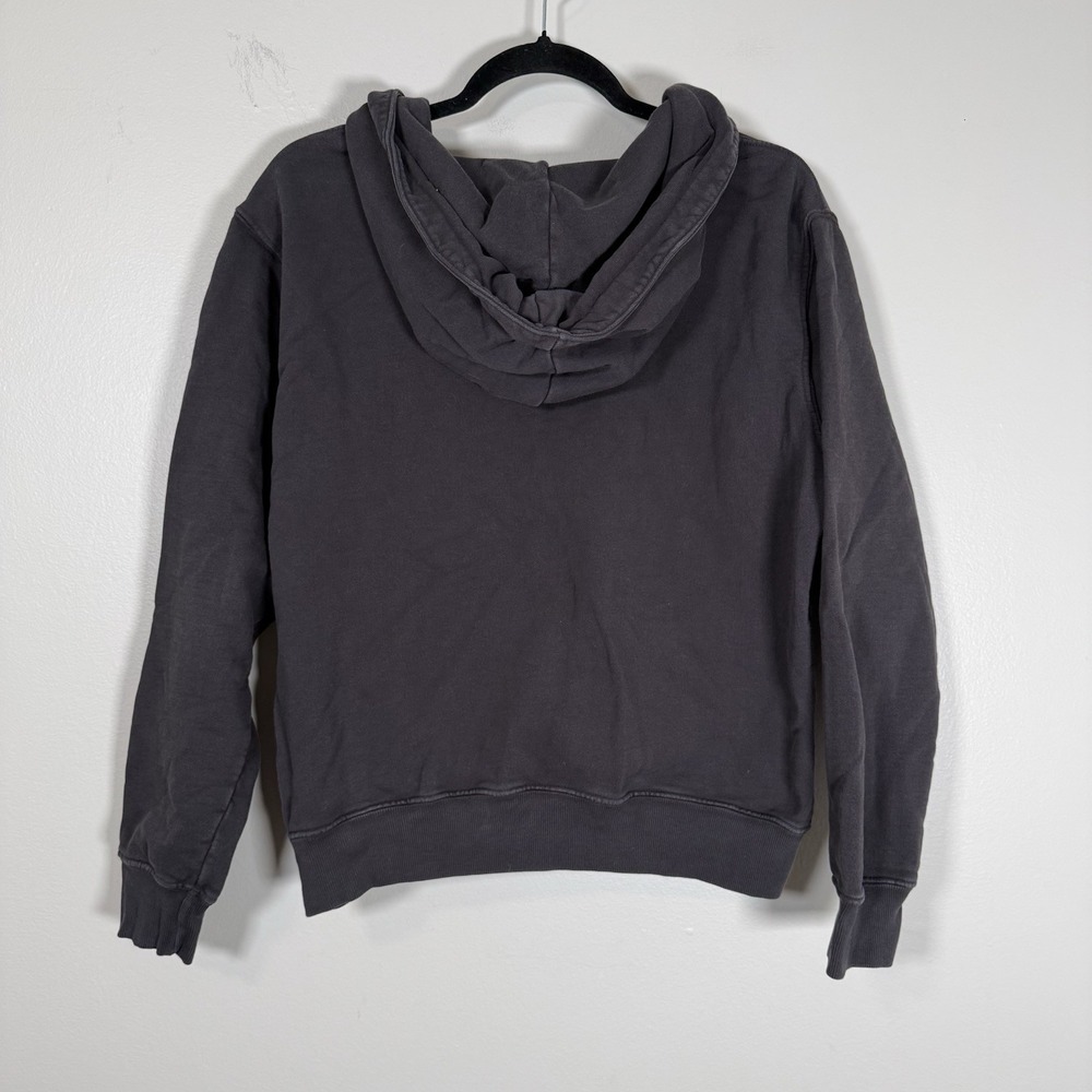 Rowan avery classic terry hoodie womens medium washed black pullover sweatshirt - Picture 3 of 9